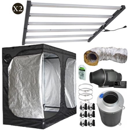 Energy Saver 2.4m x 1.2m x 2m LED Grow Tent Kit